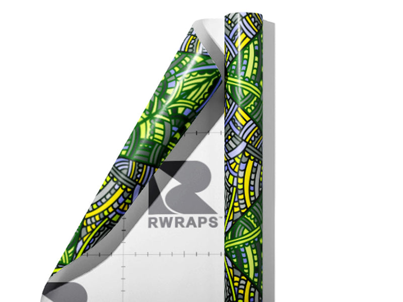 Emerald City Art Deco Wrap Film Sheets~Rwraps Series 914 Emerald City Art Deco Scrolled Sheet~3
