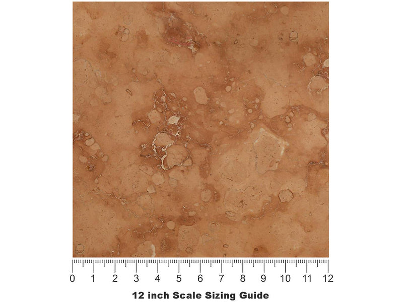 Emperador Brown Marble Vinyl Film Pattern Size 12 inch Scale~Rwraps Emperador Brown Marble Sizing Chart~2