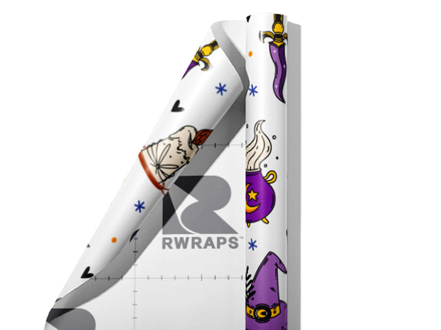 Enchanted Items Witch Wrap Film Sheets~Rwraps Series 914 Enchanted Items Witch Scrolled Sheet~3