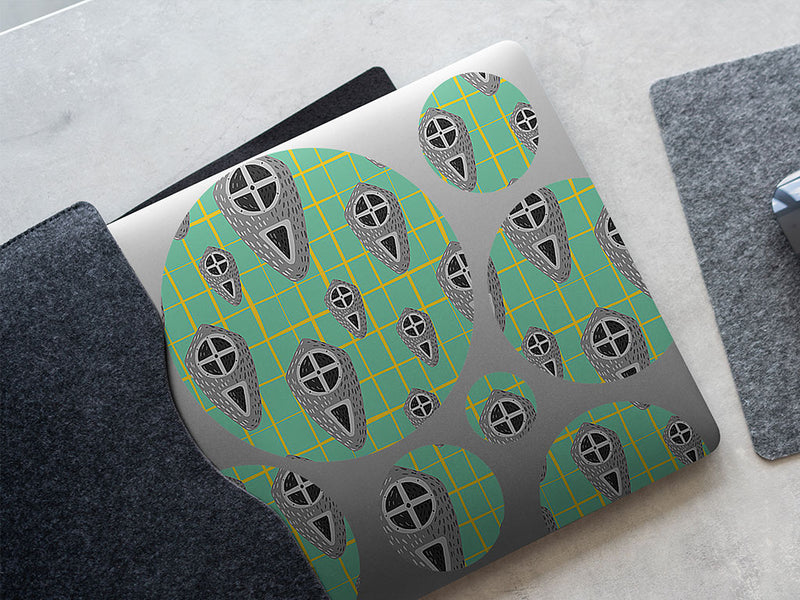 enchanted shield fantasy DIY Laptop Stickers