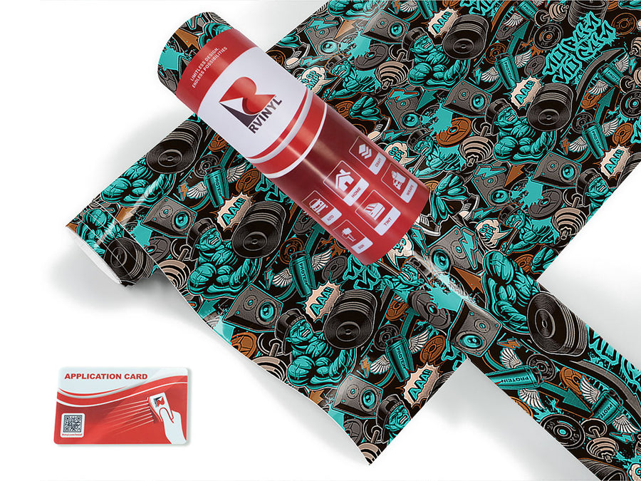 end to end graffiti Craft Vinyl Roll