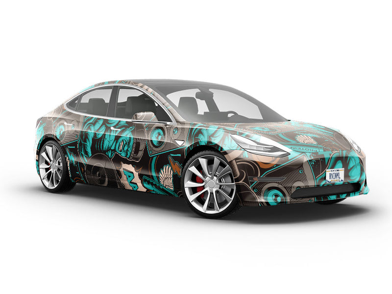 End to End Graffiti Vehicle Vinyl Wrap
