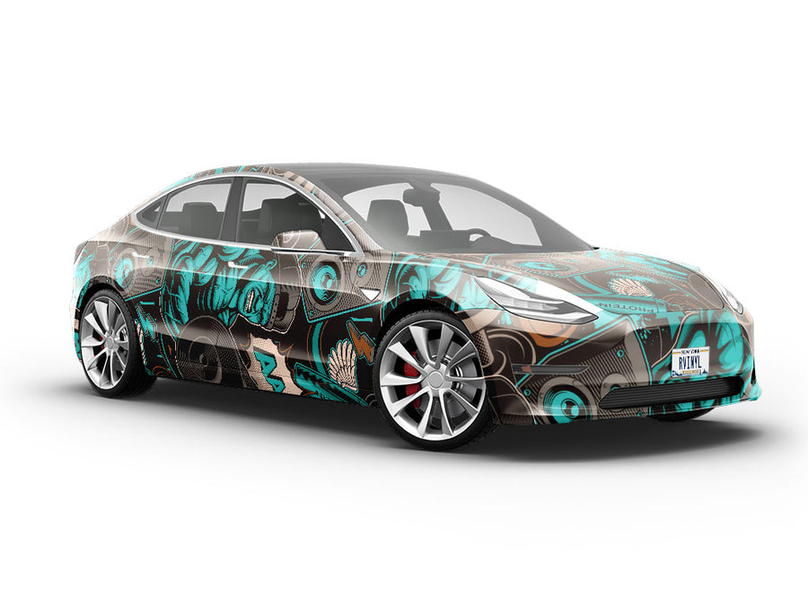 End to End Graffiti Vehicle Vinyl Wrap