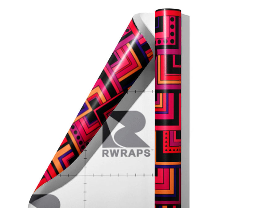 Endless Agitation Art Deco Wrap Film Sheets~Rwraps Series 914 Endless Agitation Art Deco Scrolled Sheet~3