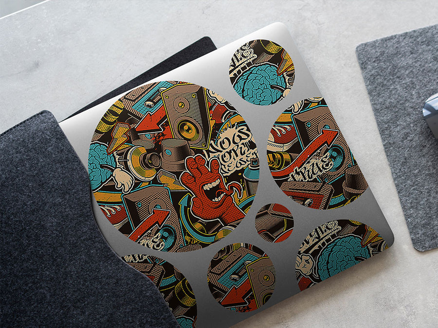 entrance music graffiti DIY Laptop Stickers