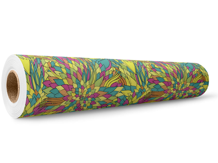 Entranced Fascination Floral Wrap Film Wholesale Roll~Rwraps Series 914 Digitally Printed Vinyl Roll~5