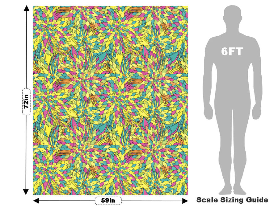 Entranced Fascination Floral Vehicle Wrap Scale~Rwraps Series 914 Entranced Fascination Floral Measurements~1