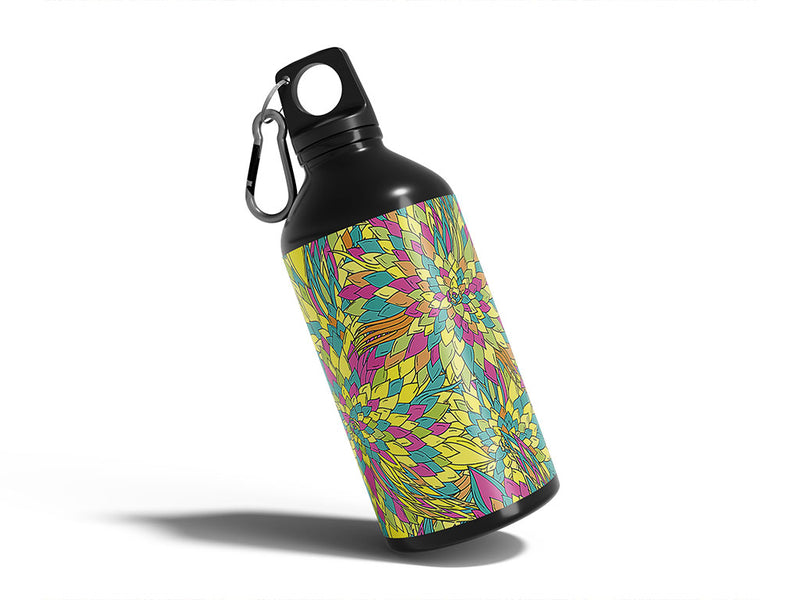 entranced fascination floral Water Bottle DIY Stickers