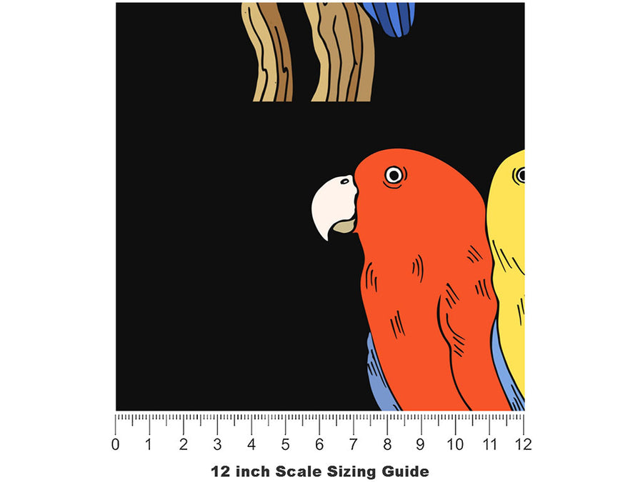 Epimenides Paradox Birds Vinyl Film Pattern Size 12 inch Scale~Rwraps Epimenides Paradox Birds Sizing Chart~2