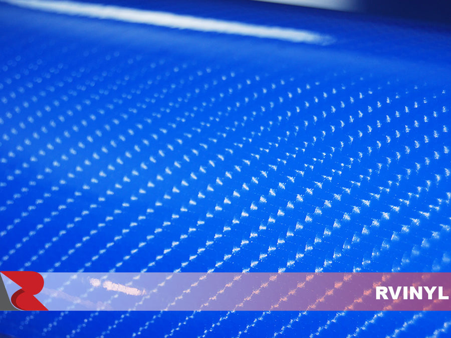 Blue 5D Boat Carbon Fiber Vinyl Film Wrap