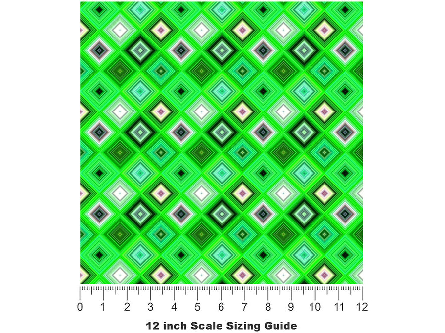 Erins Fancy Mosaic Vinyl Film Pattern Size 12 inch Scale~Rwraps Erins Fancy Mosaic Sizing Chart~2