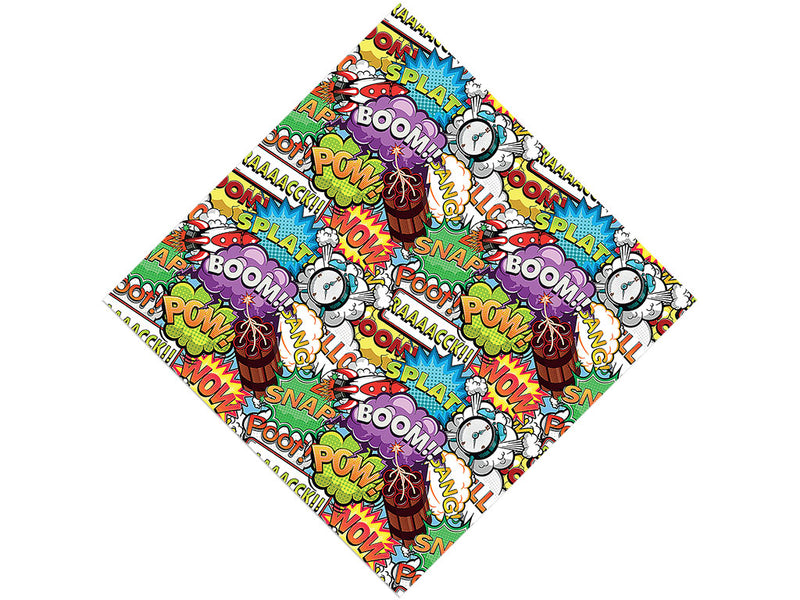 Espionage Comic Sticker Bomb Vinyl Wrap Pattern