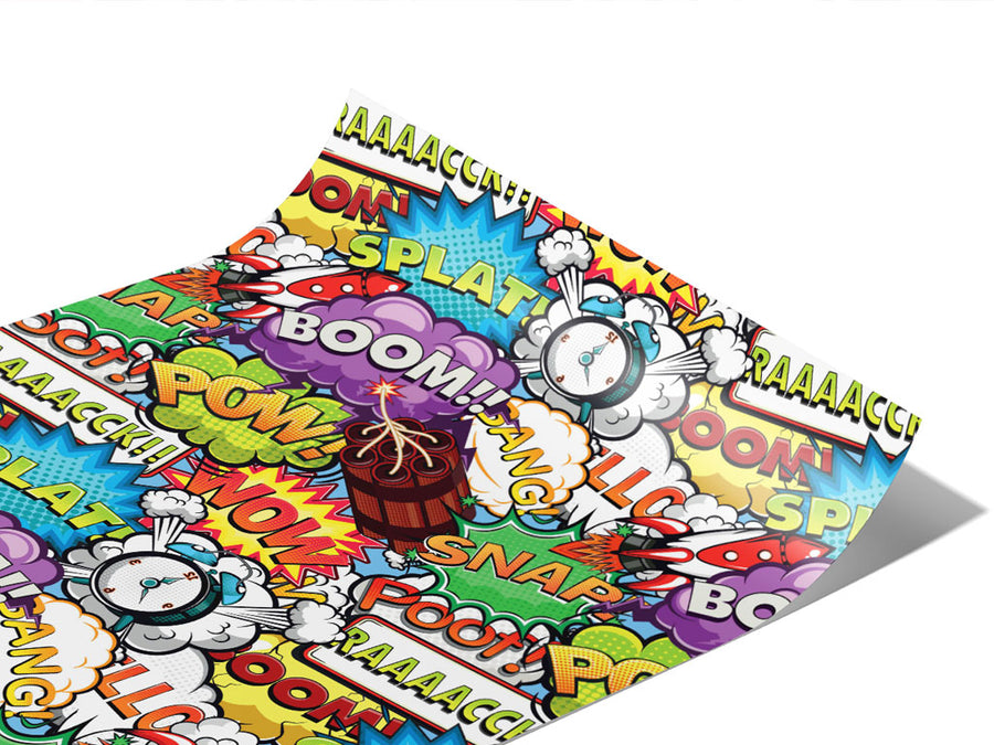 Espionage Comic Sticker Bomb Vinyl Wraps~Rwraps Series 914 Digitally Printed Vinyl Wrap~1