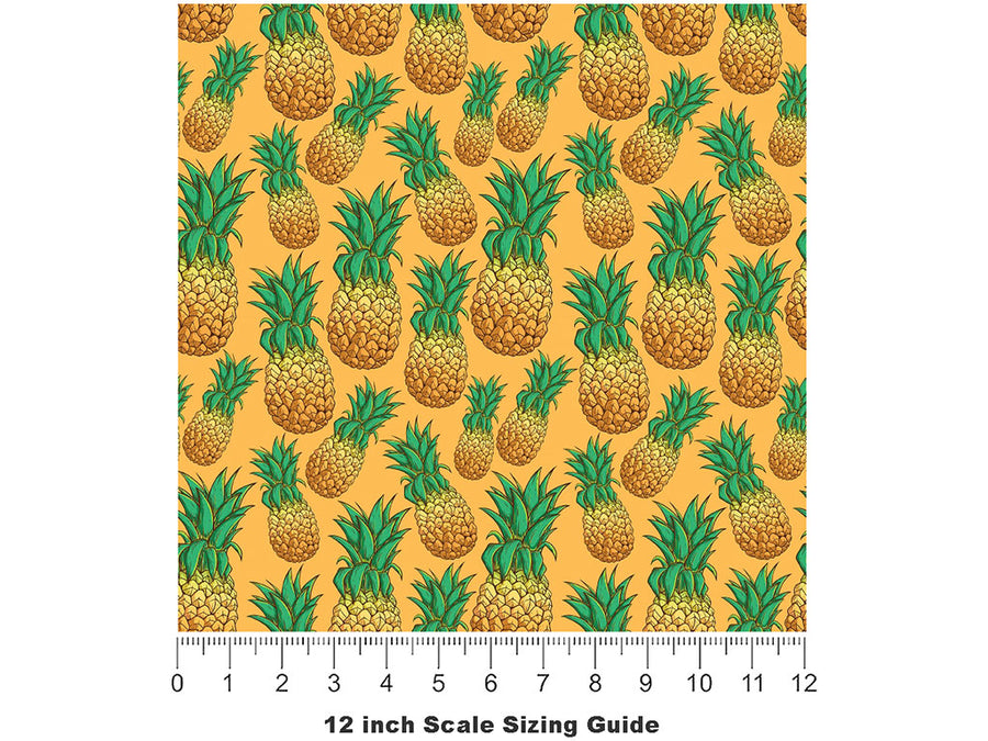 European Fascination Fruit Vinyl Film Pattern Size 12 inch Scale~Rwraps European Fascination Fruit Sizing Chart~2