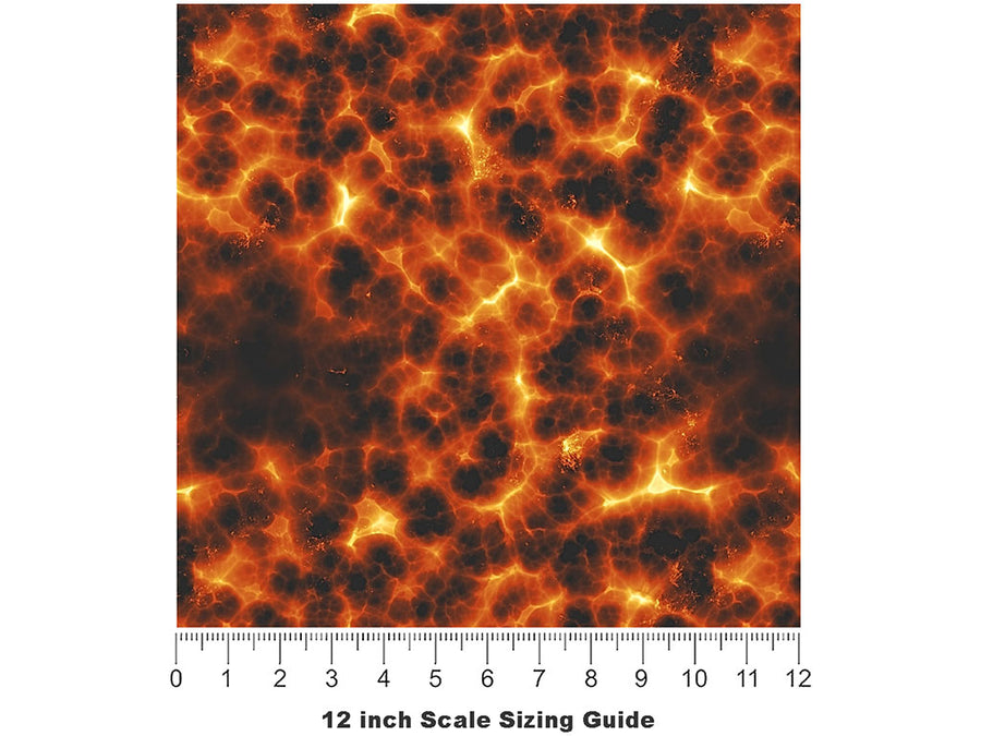 Evacuation Order Lava Vinyl Film Pattern Size 12 inch Scale~Rwraps Evacuation Order Lava Sizing Chart~2