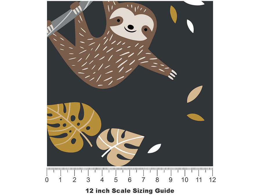 Evening Nap Animal Vinyl Film Pattern Size 12 inch Scale~Rwraps Evening Nap Animal Sizing Chart~2