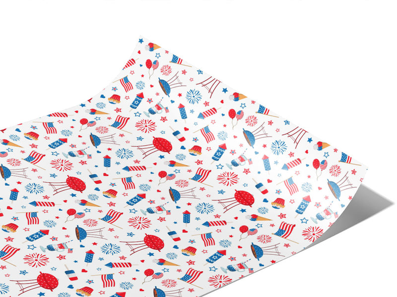 Evening Prep Americana Vinyl Wraps~Rwraps Series 914 Digitally Printed Vinyl Wrap~1