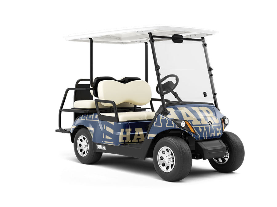 Evening Shadow Barber Wrapped Golf Cart
