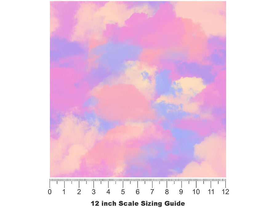 Evening Sunset Sky Vinyl Film Pattern Size 12 inch Scale~Rwraps Evening Sunset Sky Sizing Chart~2