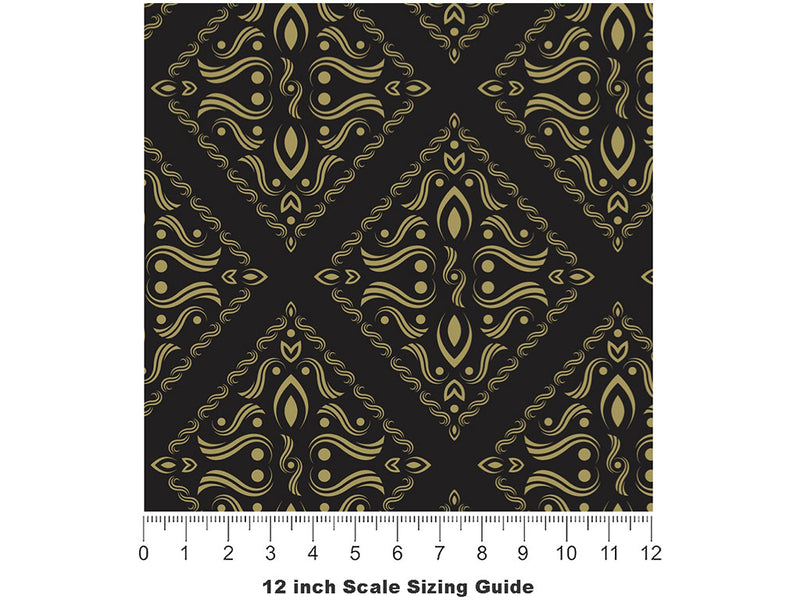Evolved Carpet Art Deco Vinyl Film Pattern Size 12 inch Scale~Rwraps Evolved Carpet Art Deco Sizing Chart~2