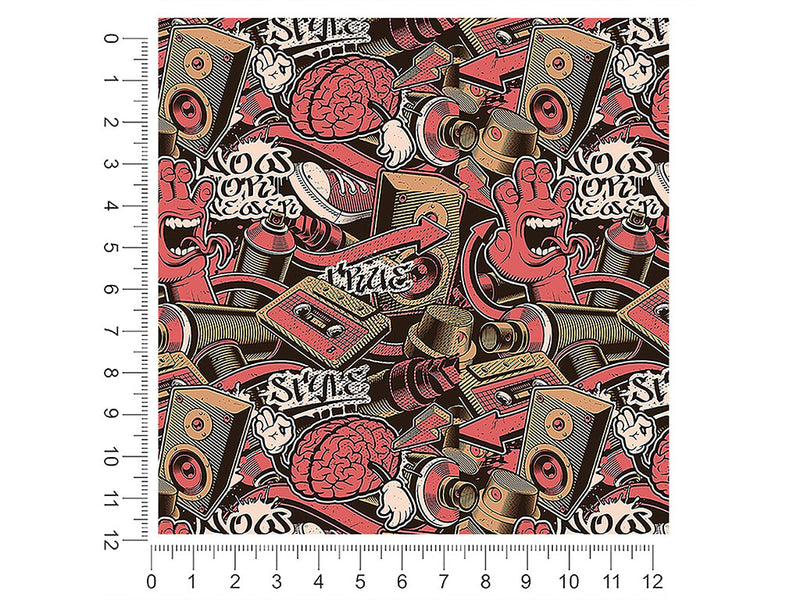 exit music graffiti 1ft x 1ft Craft Sheets
