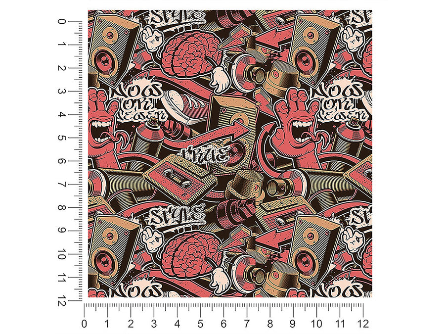 exit music graffiti 1ft x 1ft Craft Sheets