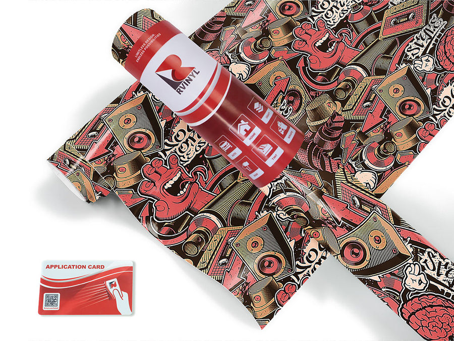 exit music graffiti Craft Vinyl Roll