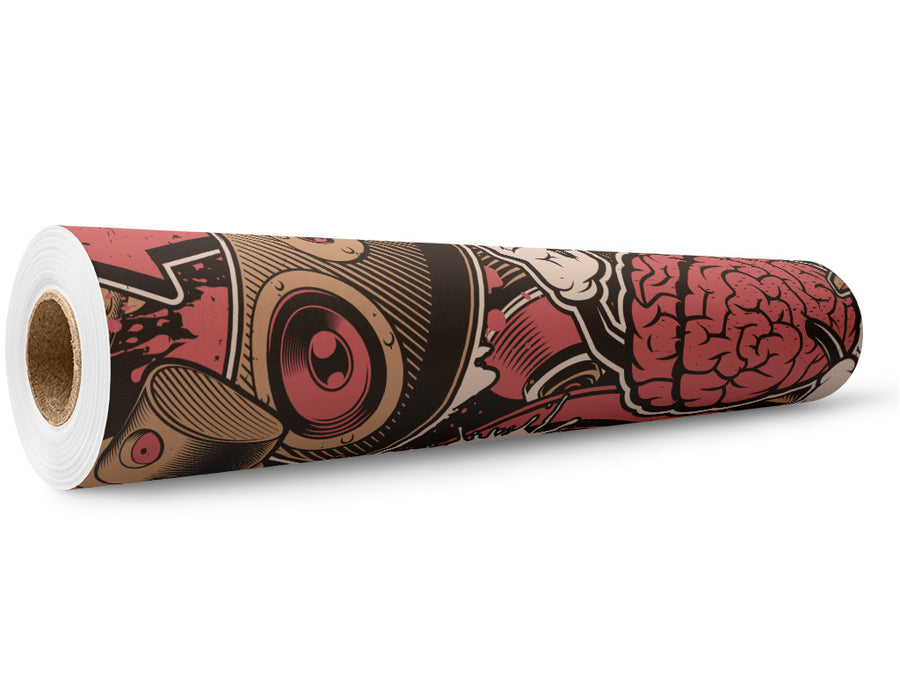 Exit Music Graffiti Wrap Film Wholesale Roll~Rwraps Series 914 Digitally Printed Vinyl Roll~5