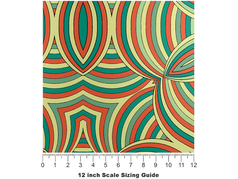 Expanded Selections Art Deco Vinyl Film Pattern Size 12 inch Scale~Rwraps Expanded Selections Art Deco Sizing Chart~2