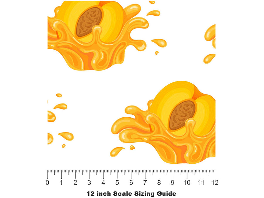Extra Juicy Fruit Vinyl Film Pattern Size 12 inch Scale~Rwraps Extra Juicy Fruit Sizing Chart~2