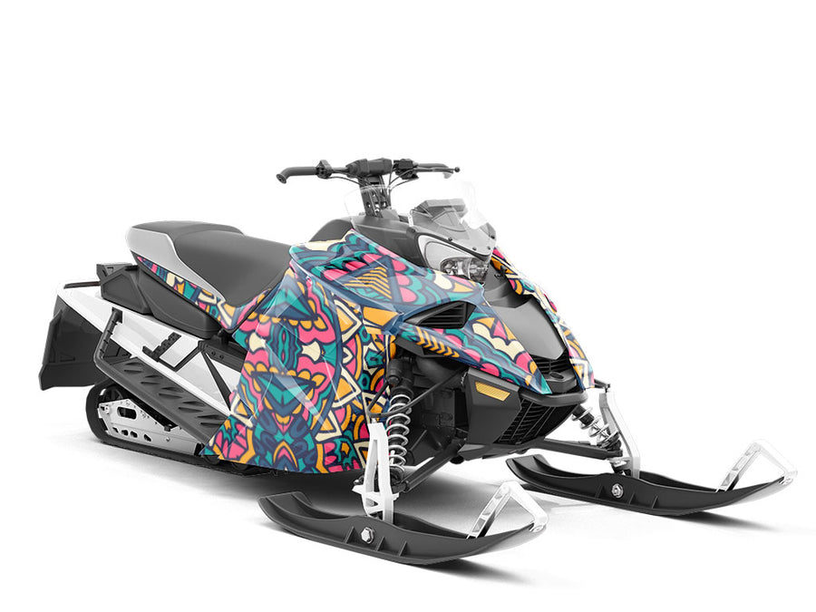 Exuberant Skies Mandala Custom Wrapped Snowmobile