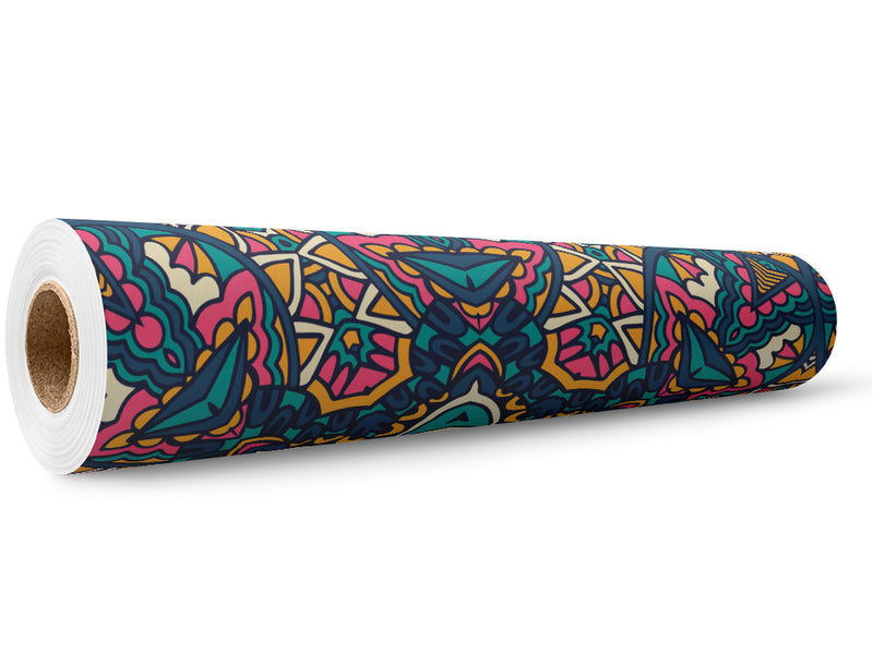 Exuberant Skies Mandala Wrap Film Wholesale Roll~Rwraps Series 914 Digitally Printed Vinyl Roll~5