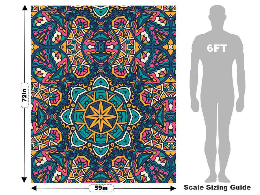 Exuberant Skies Mandala Vehicle Wrap Scale~Rwraps Series 914 Exuberant Skies Mandala Measurements~1