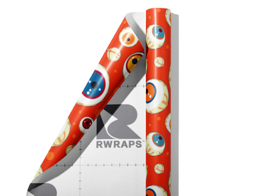 Eye Am Watching Halloween Wrap Film Sheets~Rwraps Series 914 Eye Am Watching Halloween Scrolled Sheet~3