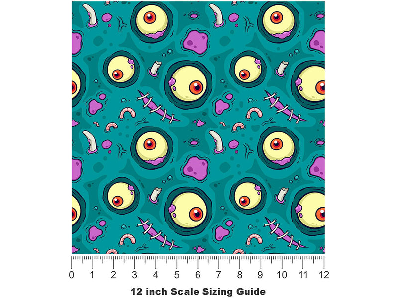 Eye Spy Zombie Vinyl Film Pattern Size 12 inch Scale~Rwraps Eye Spy Zombie Sizing Chart~2