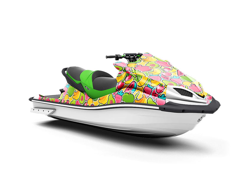 Fabulous Fruit Sticker Bomb Jet Ski Vinyl Customized Wrap