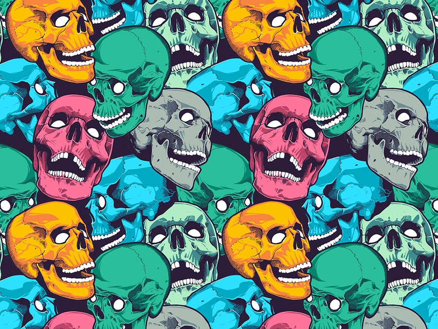 Face Death Sticker Bomb Vinyl Wrap Pattern~Rwraps Series 914 Digitally Printed Vinyl Wrap~0