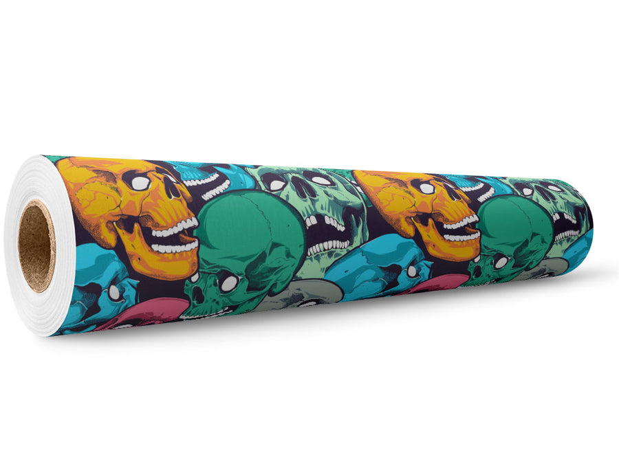 Face Death Sticker Bomb Wrap Film Wholesale Roll~Rwraps Series 914 Digitally Printed Vinyl Roll~5