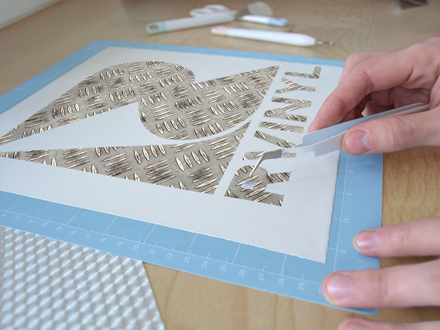 factory floor diamond plate Easy Weed Craft Vinyl