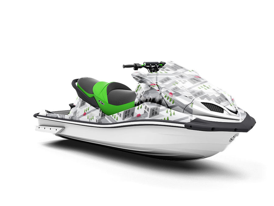 Factory Town Cityscape Jet Ski Vinyl Customized Wrap