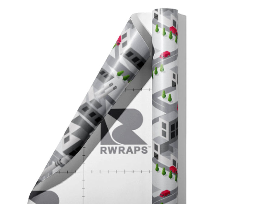 Factory Town Cityscape Wrap Film Sheets~Rwraps Series 914 Factory Town Cityscape Scrolled Sheet~4