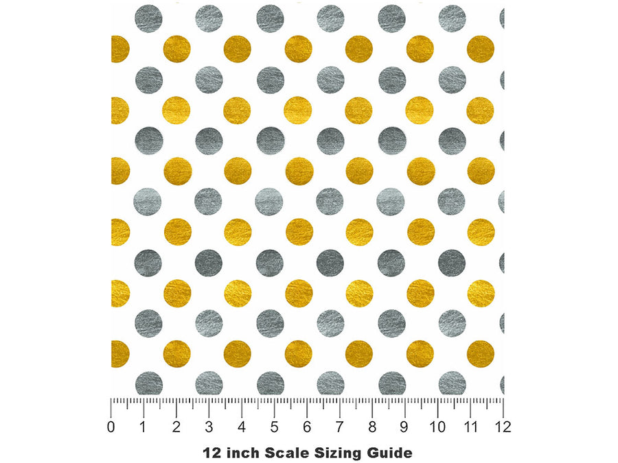 Fade to Gray Polka Dot Vinyl Film Pattern Size 12 inch Scale~Rwraps Fade to Gray Polka Dot Sizing Chart~2