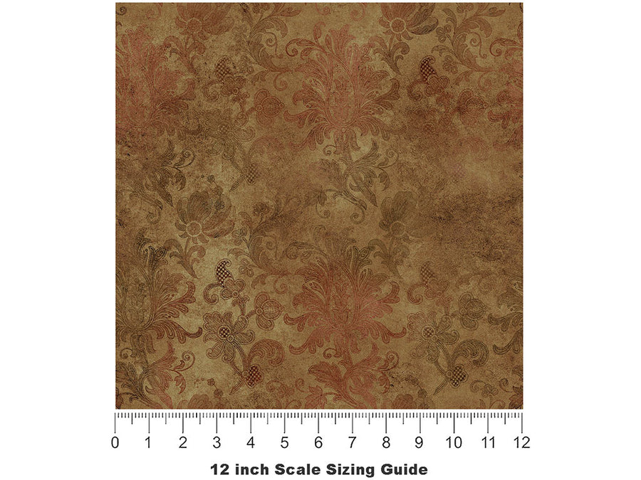 Faded Walls Gothic Vinyl Film Pattern Size 12 inch Scale~Rwraps Faded Walls Gothic Sizing Chart~2