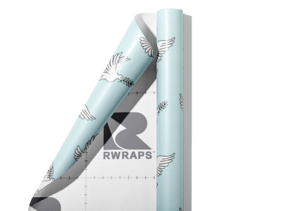 Faithful Innocence Birds Wrap Film Sheets~Rwraps Series 914 Faithful Innocence Birds Scrolled Sheet~3