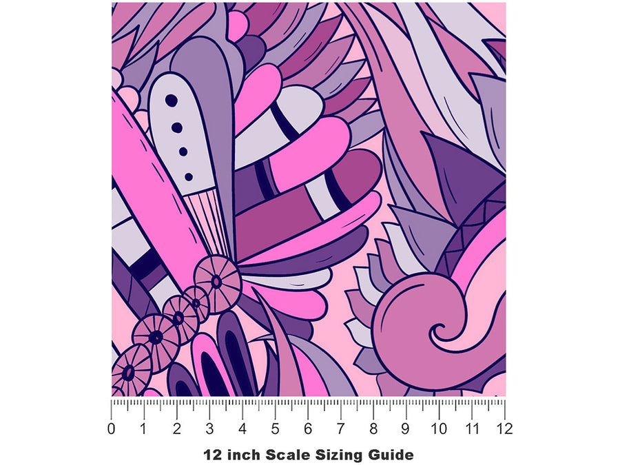 Fallen Angel Floral Vinyl Film Pattern Size 12 inch Scale~Rwraps Fallen Angel Floral Sizing Chart~2