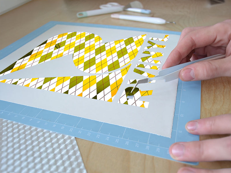 fallen leaves argyle Easy Weed Craft Vinyl
