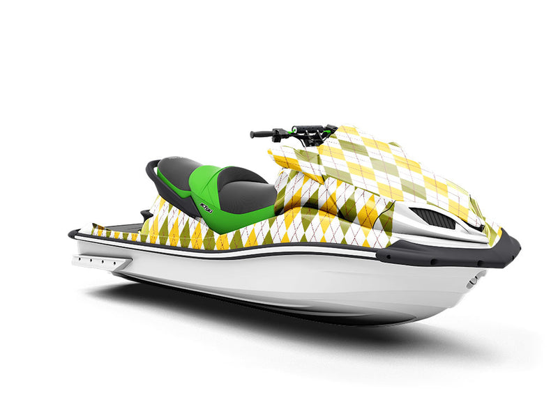 Fallen Leaves Argyle Jet Ski Vinyl Customized Wrap