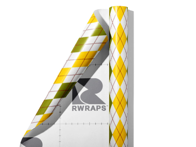 Fallen Leaves Argyle Wrap Film Sheets~Rwraps Series 914 Fallen Leaves Argyle Scrolled Sheet~3