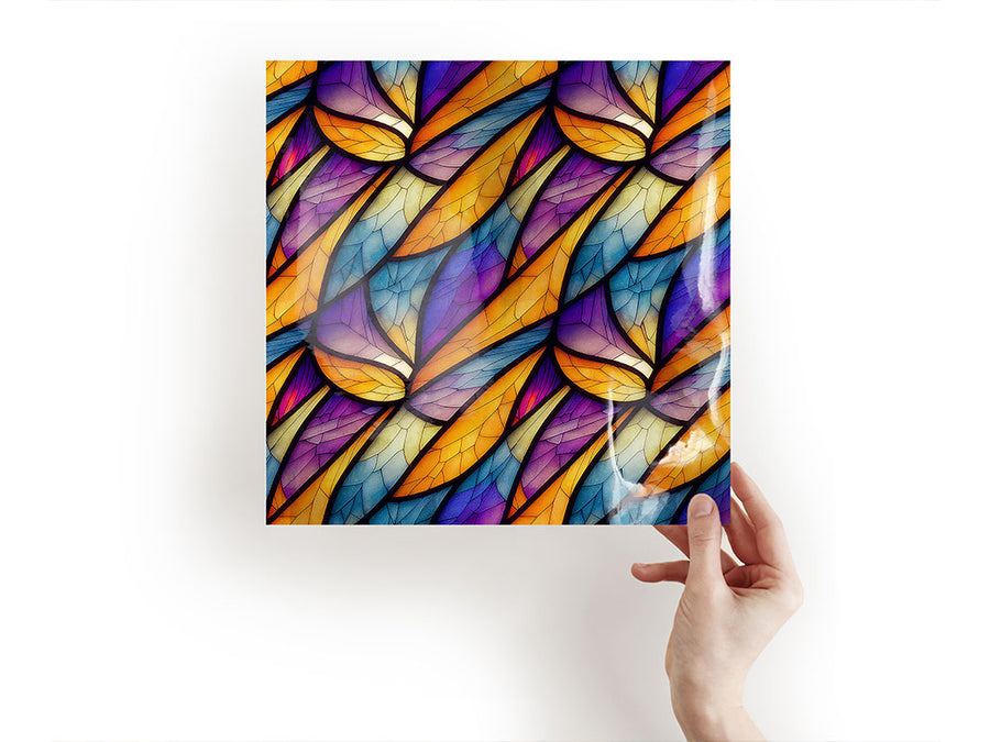 falling leaves stained glass Craft Sheets