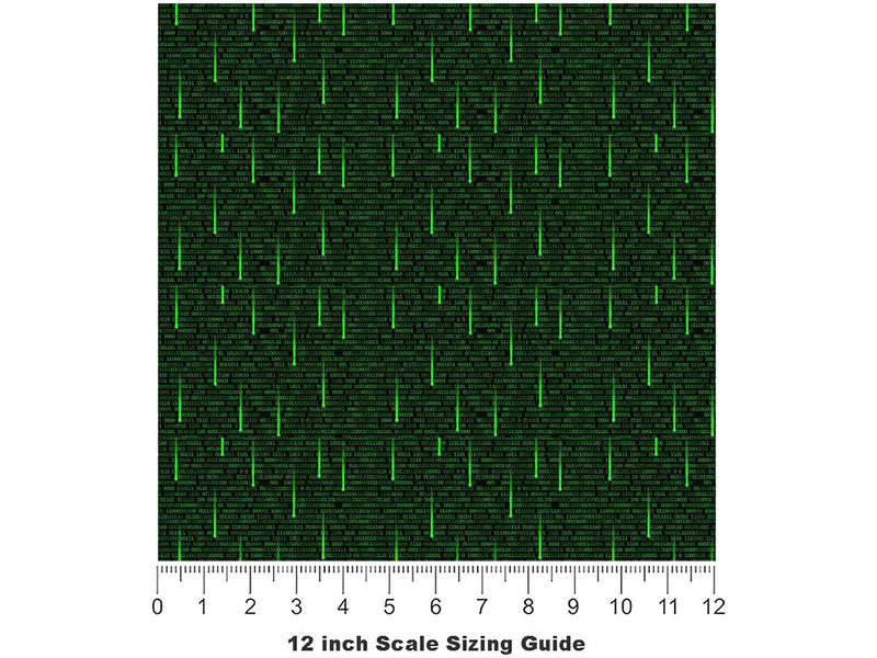 Falling Stars Technology Vinyl Film Pattern Size 12 inch Scale~Rwraps Falling Stars Technology Sizing Chart~3